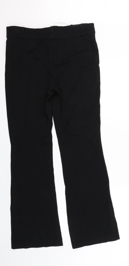 Womens UK Size 12 M&S Regular Fit Carrot Black Trousers