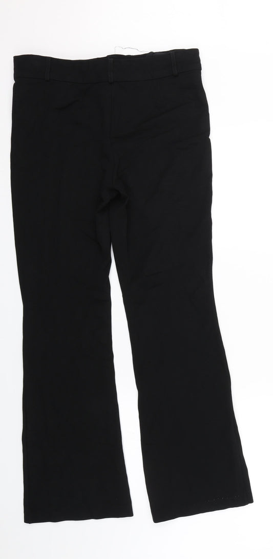 Womens UK Size 12 M&S Regular Fit Carrot Black Trousers