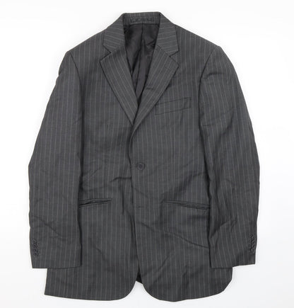 F&F Mens Grey Striped  Jacket Suit Jacket Size 36