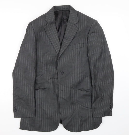 F&F Mens Grey Striped  Jacket Suit Jacket Size 36