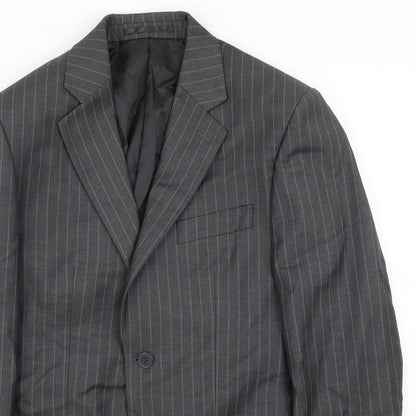 F&F Mens Grey Striped  Jacket Suit Jacket Size 36