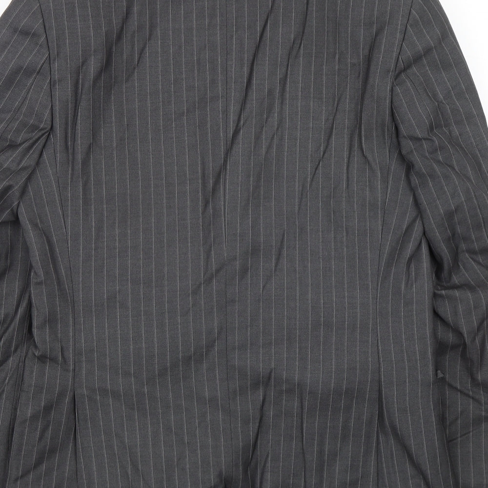 F&F Mens Grey Striped  Jacket Suit Jacket Size 36