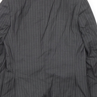 F&F Mens Grey Striped  Jacket Suit Jacket Size 36
