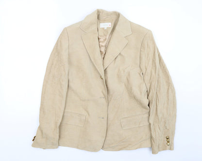 M&S Womens Beige   Jacket Suit Jacket Size 14