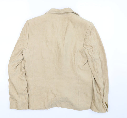 M&S Womens Beige   Jacket Suit Jacket Size 14
