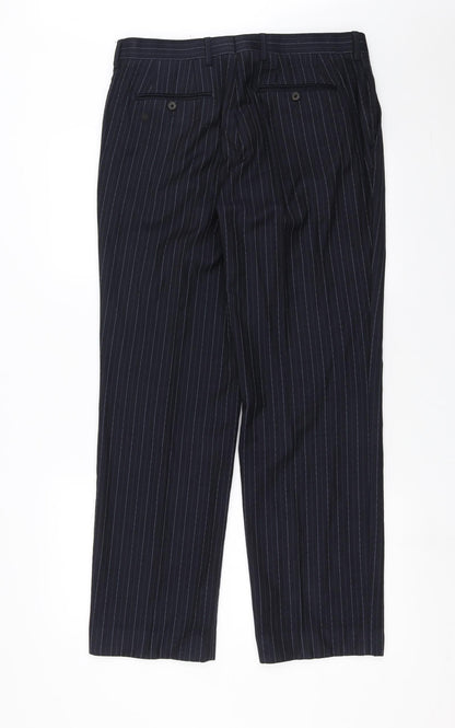 NEXT Mens Blue Striped  Trousers  Size 34 in L31 in