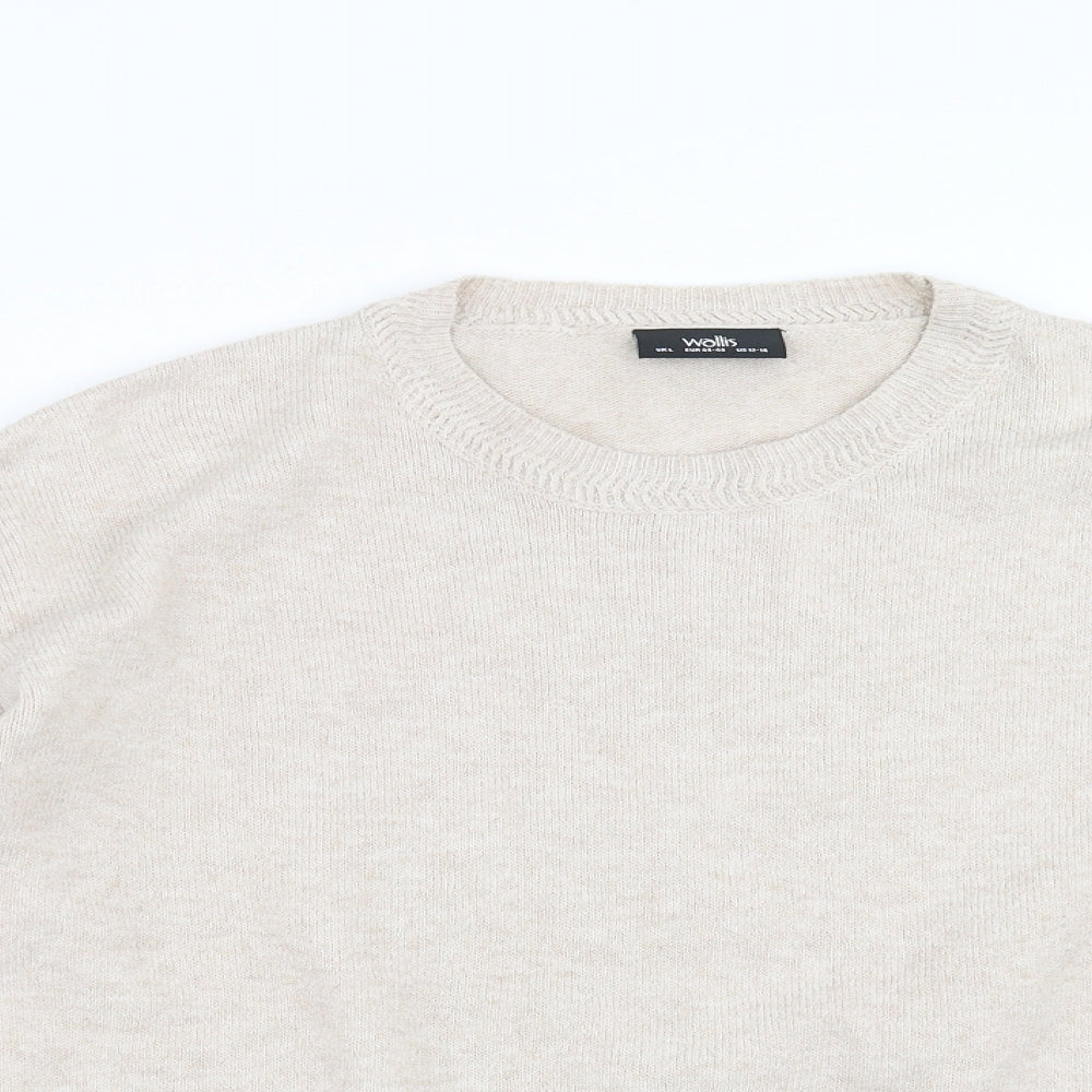 Womens UK Size L Wallis Beige Pullover Jumper