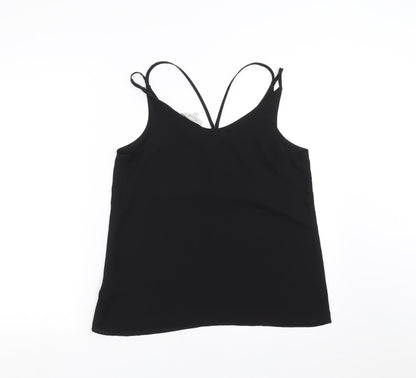 Womens UK Size 10 Peacocks Black Camisole T-Shirt