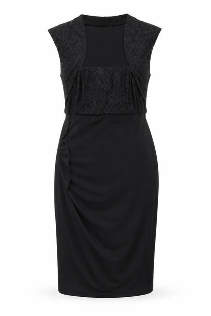Body Flirt Womens Black Floral  Pencil Dress  Size 12  - Lace Detail