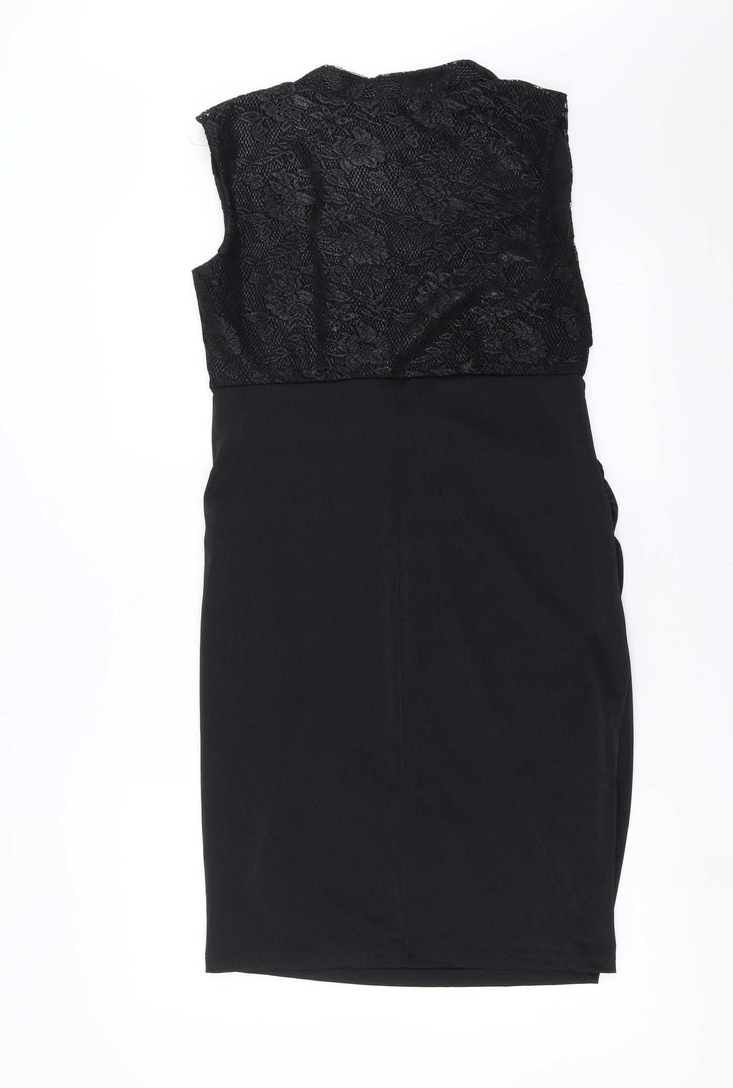 Body Flirt Womens Black Floral  Pencil Dress  Size 12  - Lace Detail