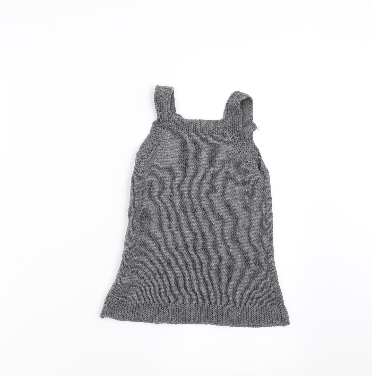 Nutmeg Girls Grey  Knit A-Line  Size 9-12 Months  - animal face