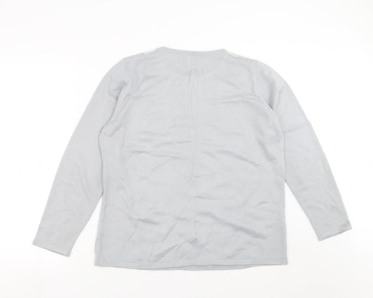 BM collection Womens Gold Geometric Knit Pullover Jumper Size M