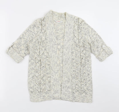 BHS Womens Beige  Knit Cardigan Jumper Size 8