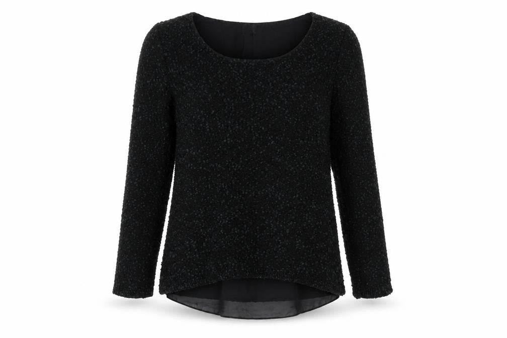 Womens UK Size 10 Apricot Black Pullover Jumper