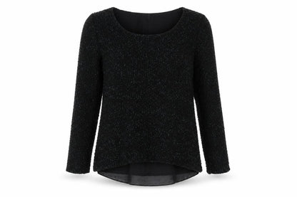 Womens UK Size 10 Apricot Black Pullover Jumper