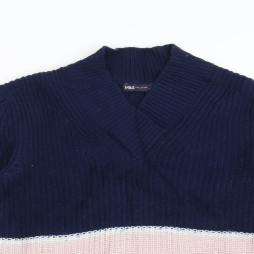 Womens UK Size XS Marks and Spencer Blue Pullover Jumper