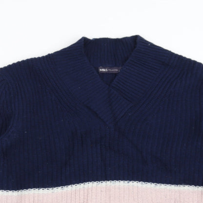 Womens UK Size XS Marks and Spencer Blue Pullover Jumper