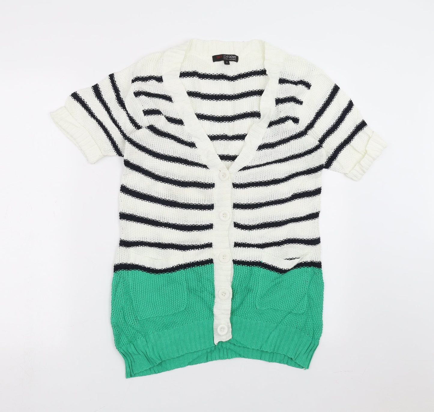 Womens UK Size S Sky Designs Ivory Cardigan Jumper