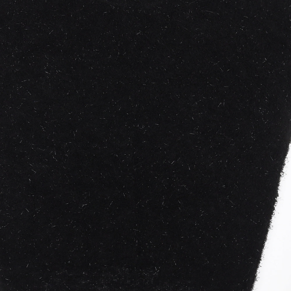 Brand and care label for MODO women’s black jumper, size UK 10, - bow detail