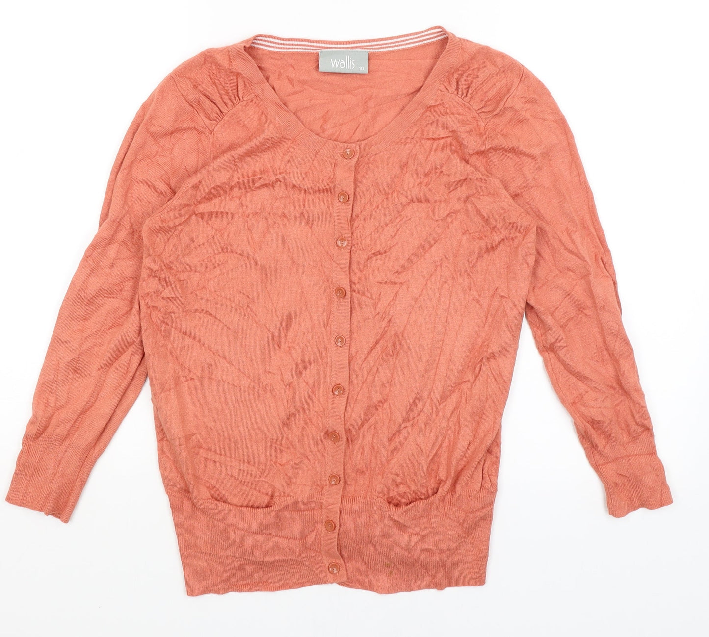 Womens UK Size 10 Wallis Orange Cardigan Jumper