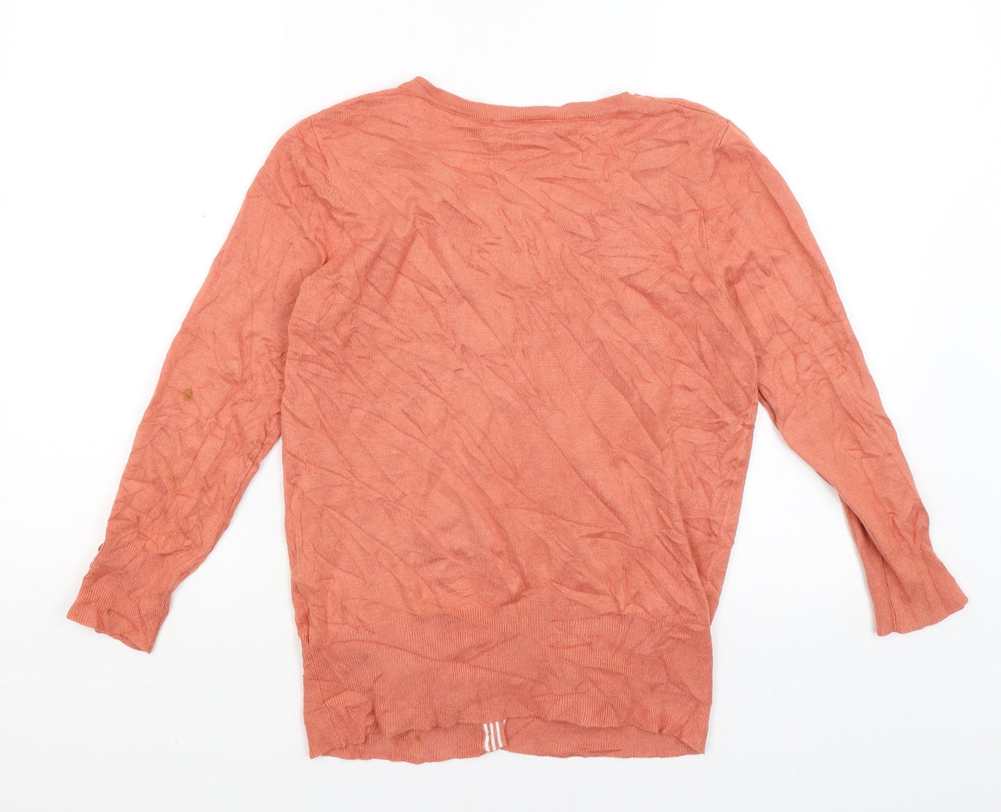 Womens UK Size 10 Wallis Orange Cardigan Jumper