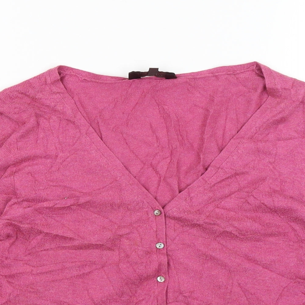 Womens UK Size S Great Plains Pink Cardigan Jumper