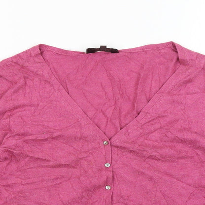 Womens UK Size S Great Plains Pink Cardigan Jumper