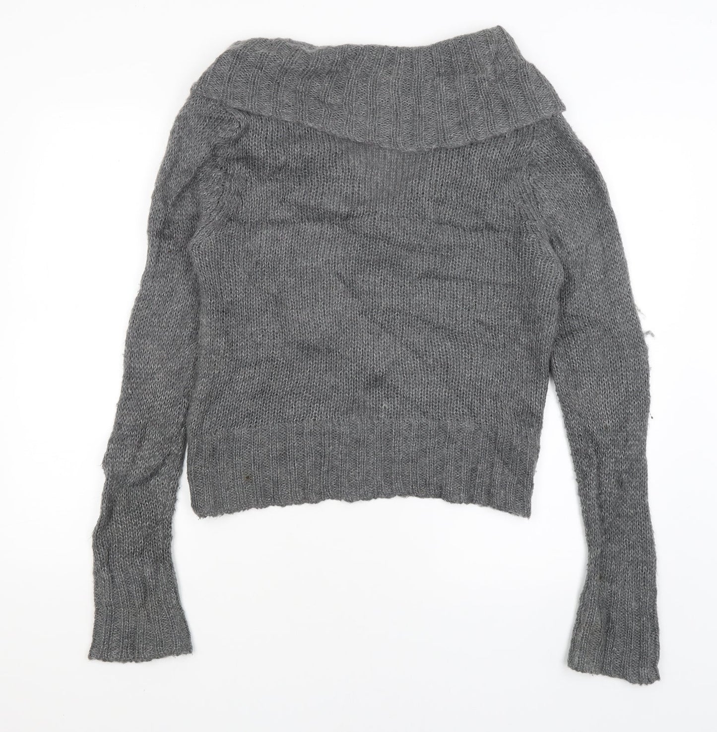 Womens UK Size M H&M Grey Cardigan Jumper