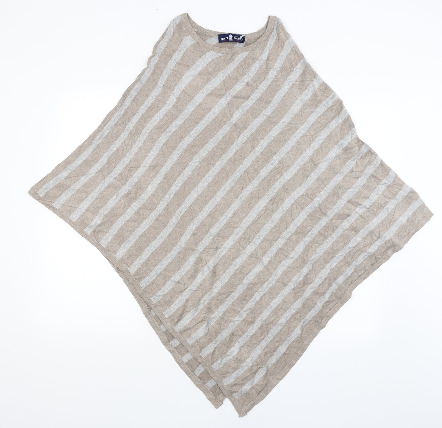 Eredi Pisano Womens Brown Striped  Shrug Jumper Size L