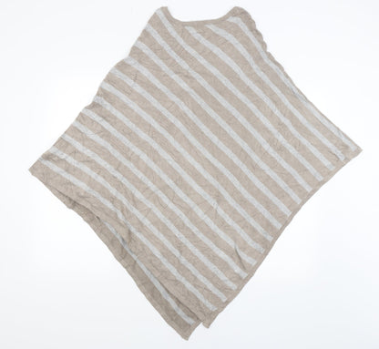 Eredi Pisano Womens Brown Striped  Shrug Jumper Size L