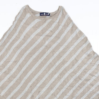 Eredi Pisano Womens Brown Striped  Shrug Jumper Size L
