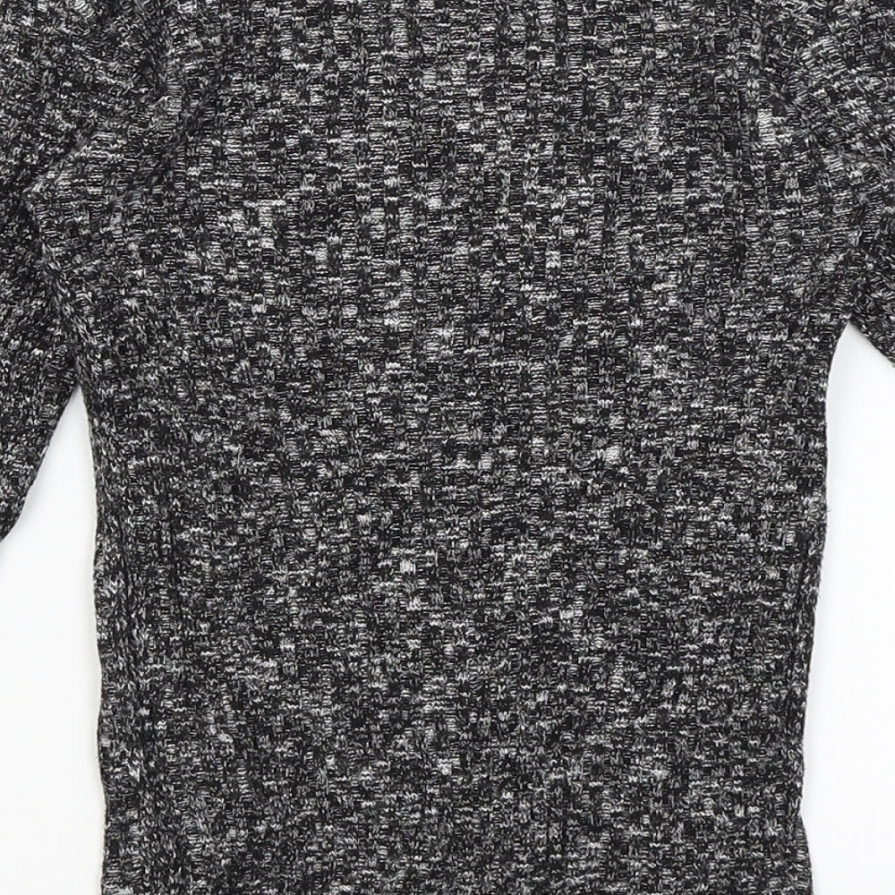 Womens UK Size 8 Atmosphere Black Basic T-Shirt