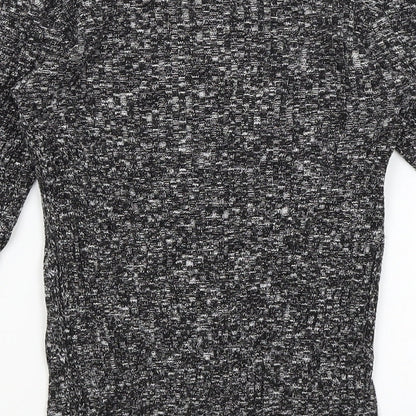 Womens UK Size 8 Atmosphere Black Basic T-Shirt