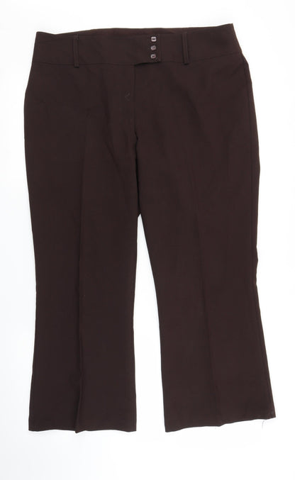 Matalan Womens Brown   Trousers  Size 16 L24 in