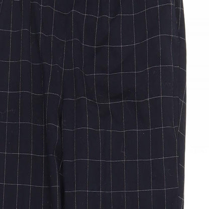 F&F Womens Blue Check  Carrot Trousers Size 10 L25 in