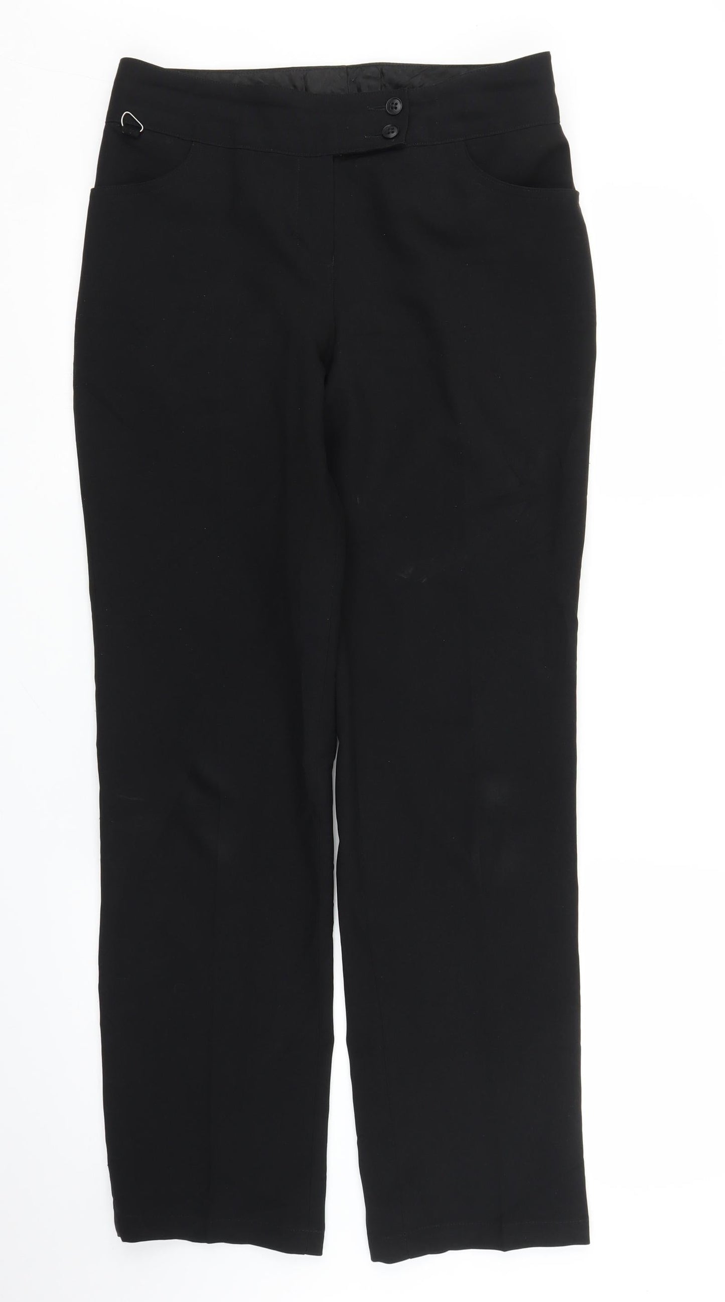 Class Club Womens Black   Trousers  Size 10 L28 in