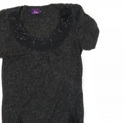 Iska Womens Grey   Tunic Blouse Size M