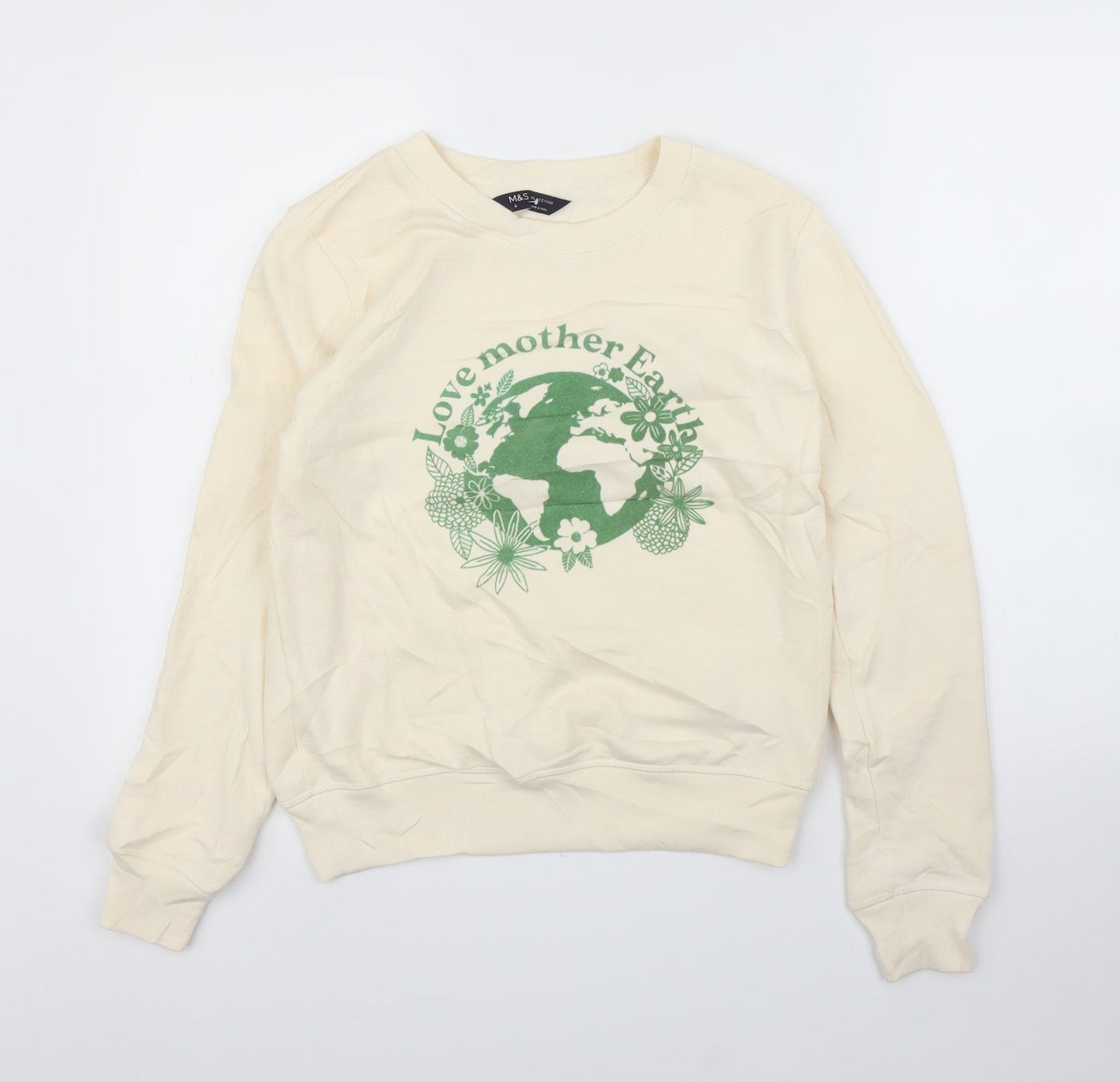 Womens UK Size 6 M&S Ivory Pullover Jumper