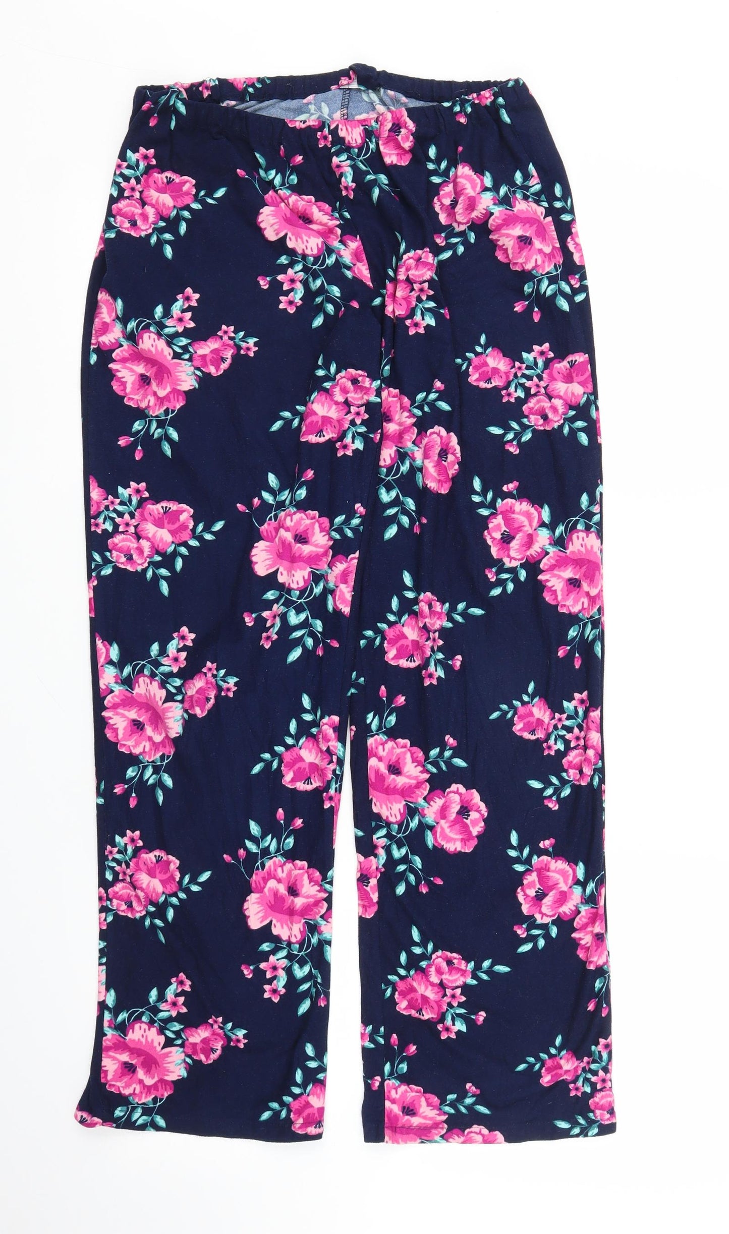 Boux Womens Blue Floral  Chemise Pyjama Pants Size 8