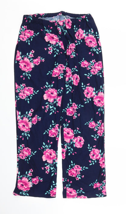 Boux Womens Blue Floral  Chemise Pyjama Pants Size 8