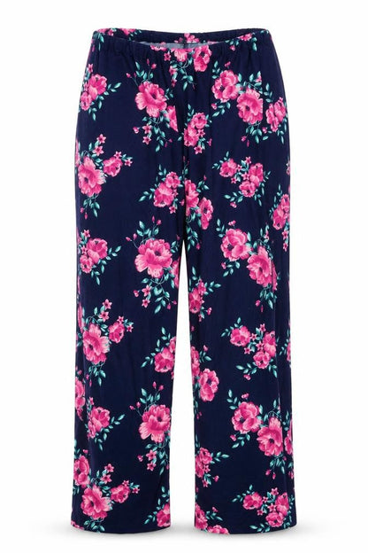 Boux Womens Blue Floral  Chemise Pyjama Pants Size 8