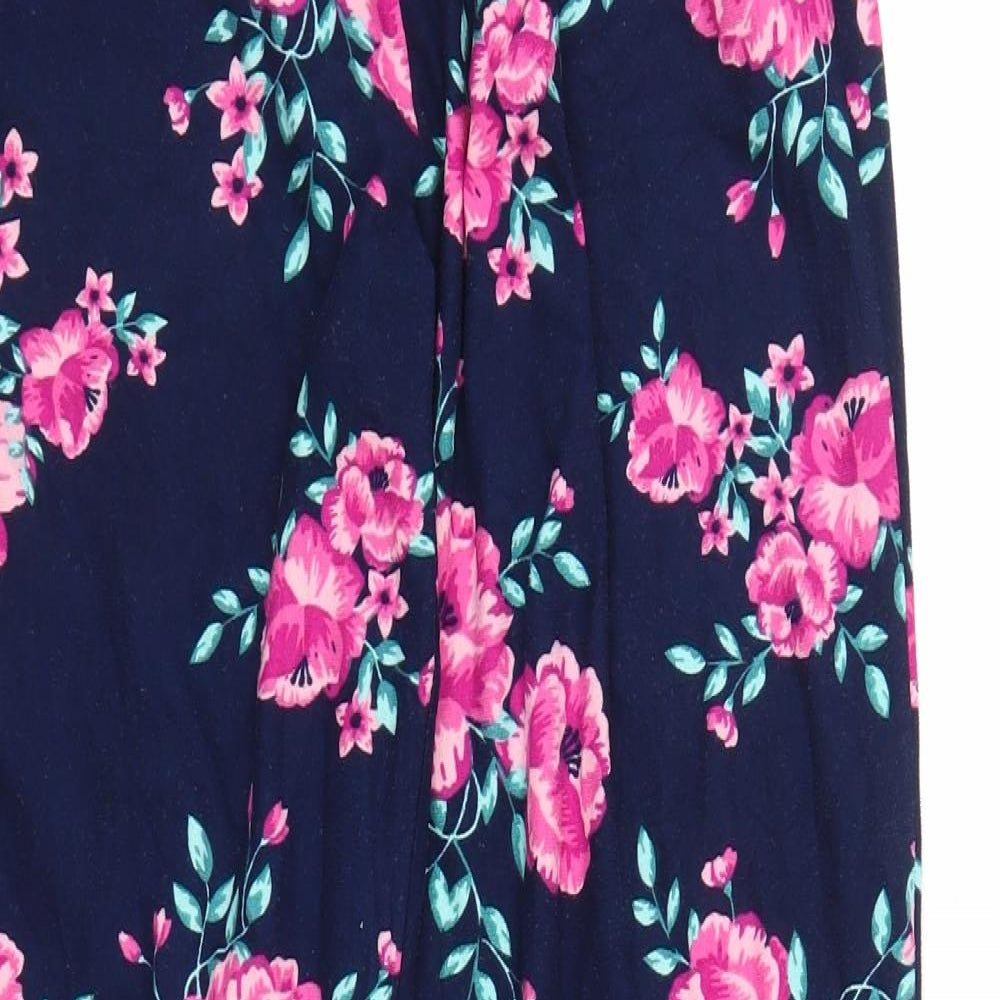 Boux Womens Blue Floral  Chemise Pyjama Pants Size 8