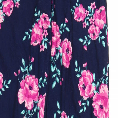 Boux Womens Blue Floral  Chemise Pyjama Pants Size 8