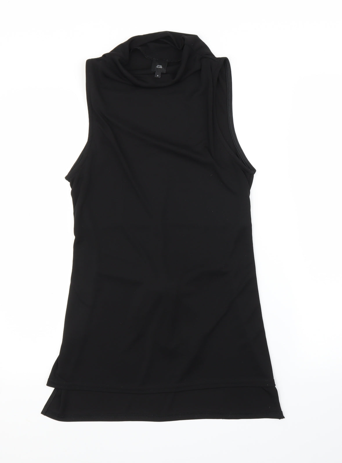 Womens UK Size 8 River Island Black Tunic Blouse