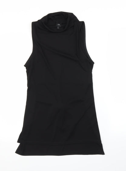Womens UK Size 8 River Island Black Tunic Blouse