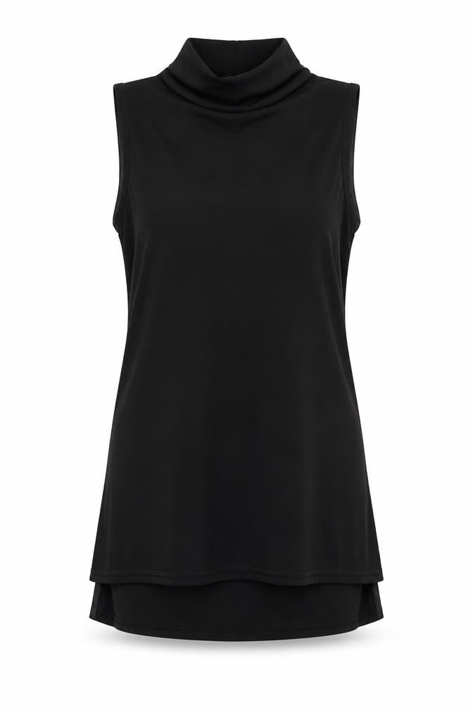 Womens UK Size 8 River Island Black Tunic Blouse