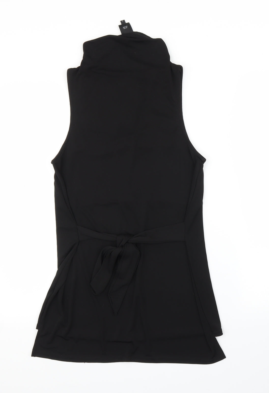 Womens UK Size 8 River Island Black Tunic Blouse