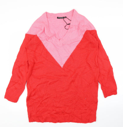 Womens UK Size 14 Brave Soul Red Pullover Jumper