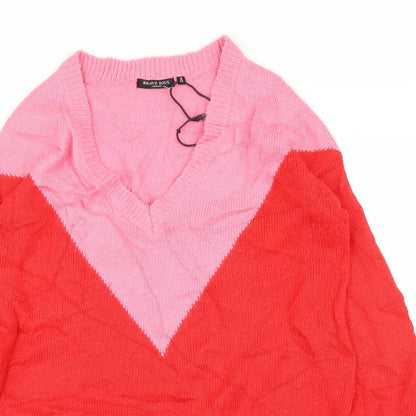 Womens UK Size 14 Brave Soul Red Pullover Jumper