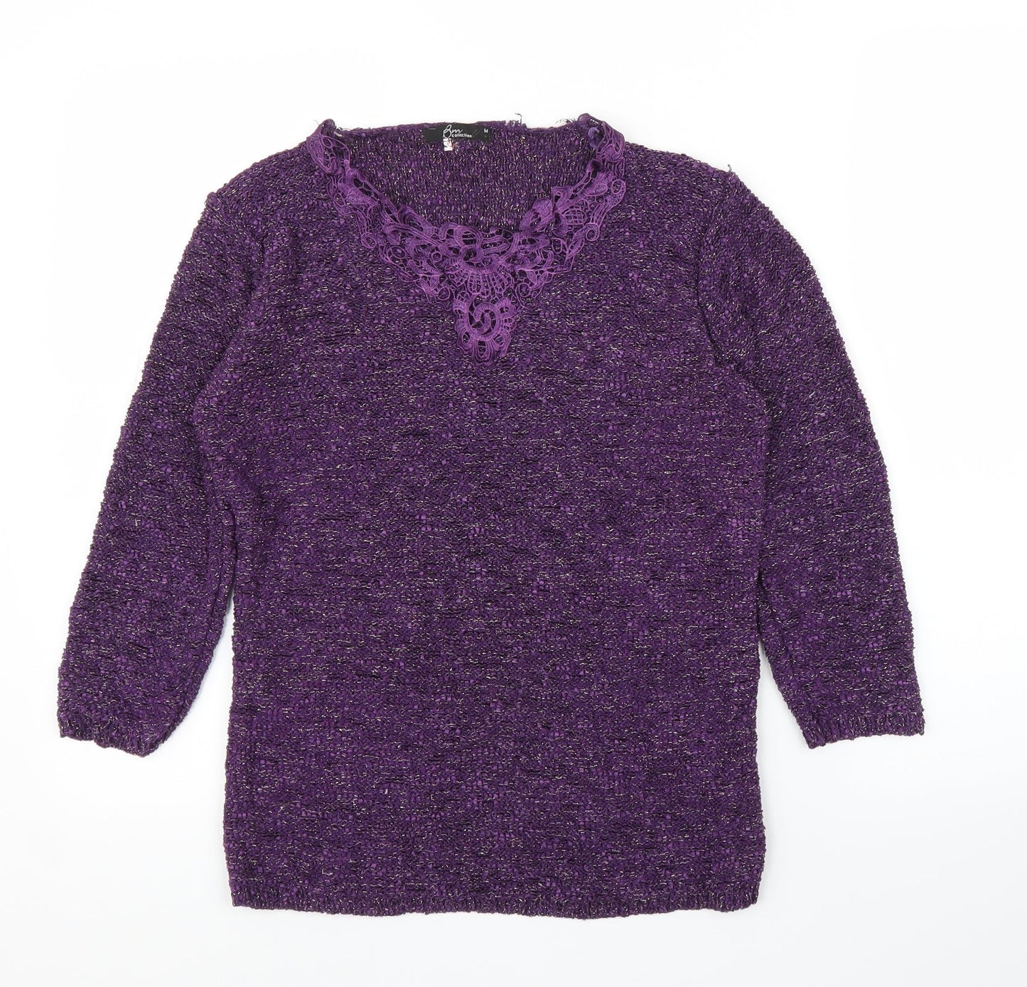 Womens UK Size M BM Purple Pullover Jumper